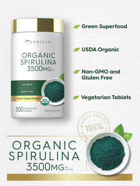 Carlyle Spiruline Bio 3500 mg comprimés avec dosette
