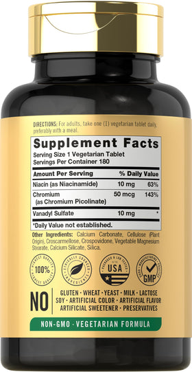 Carlyle sulfate de vanadyle 10mg 180 comprimés végétariens - vue de côté