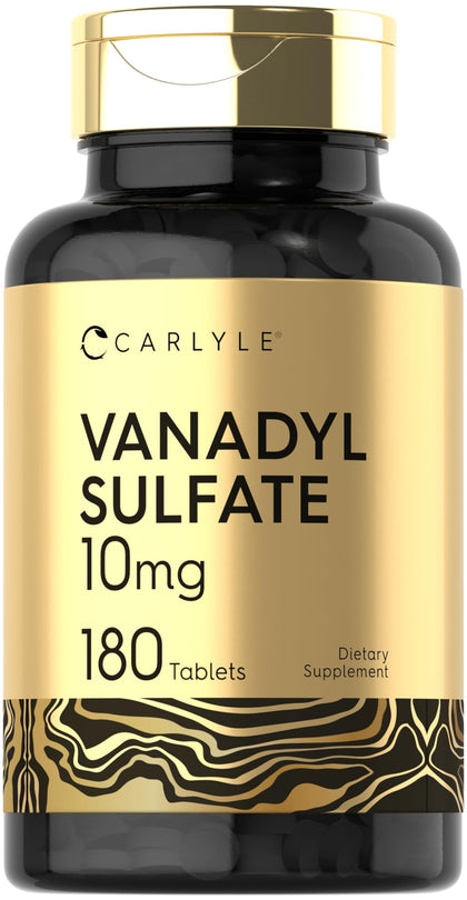 Carlyle sulfate de vanadyle 10mg 180 comprimés végétariens - vue de face