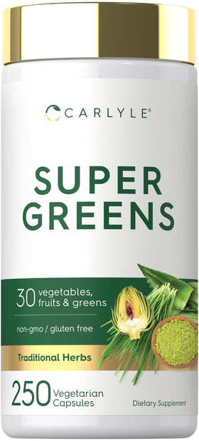 Carlyle Super Greens Capsules 250 gélules vue de face
