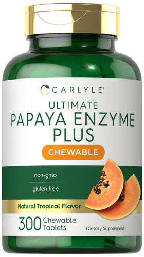 Carlyle tablettes à mâcher enzymes de papaye 222g vue de face