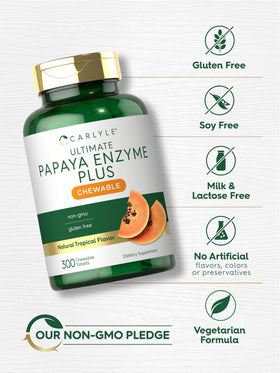 Carlyle tablettes à mâcher enzymes de papaye, présentation