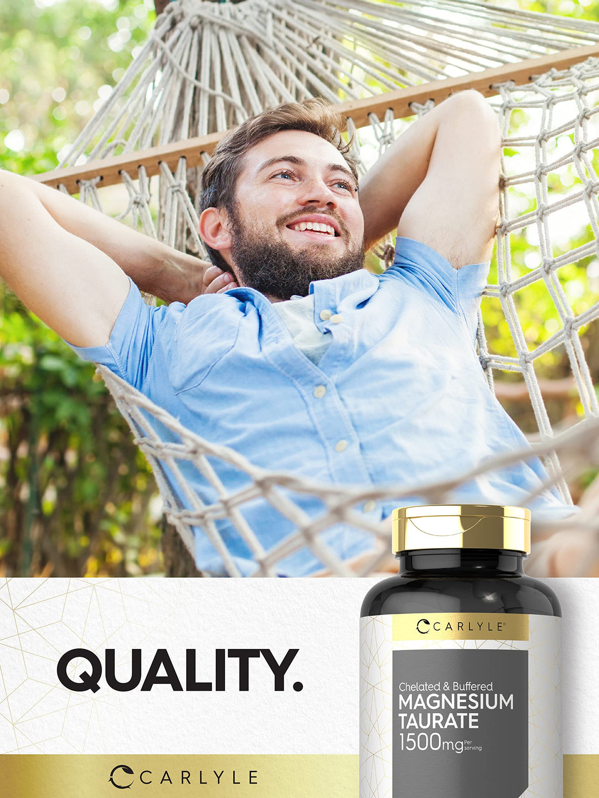 Carlyle Taurate de Magnésium 1500mg avec d'autres compléments