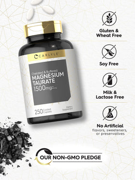 Carlyle Taurate de Magnésium 1500mg avec informations nutritionnelles