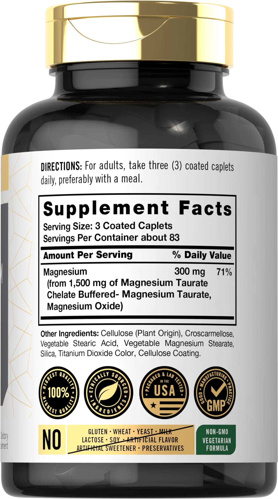 Carlyle Taurate de Magnésium 1500mg comprimés avec emballage