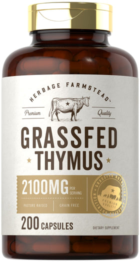 Carlyle Thymus de Bœuf 2100mg 200 capsules vue de face
