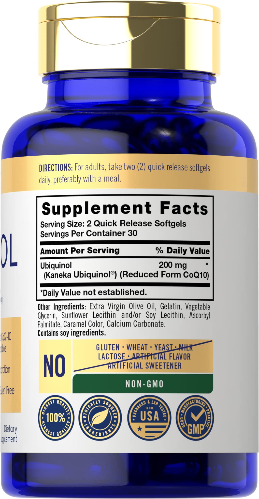 Carlyle Ubiquinol 200mg gélules molles et boîte