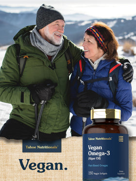 Carlyle Vegan Omega 3 gélules avec une cuillère pour dosage