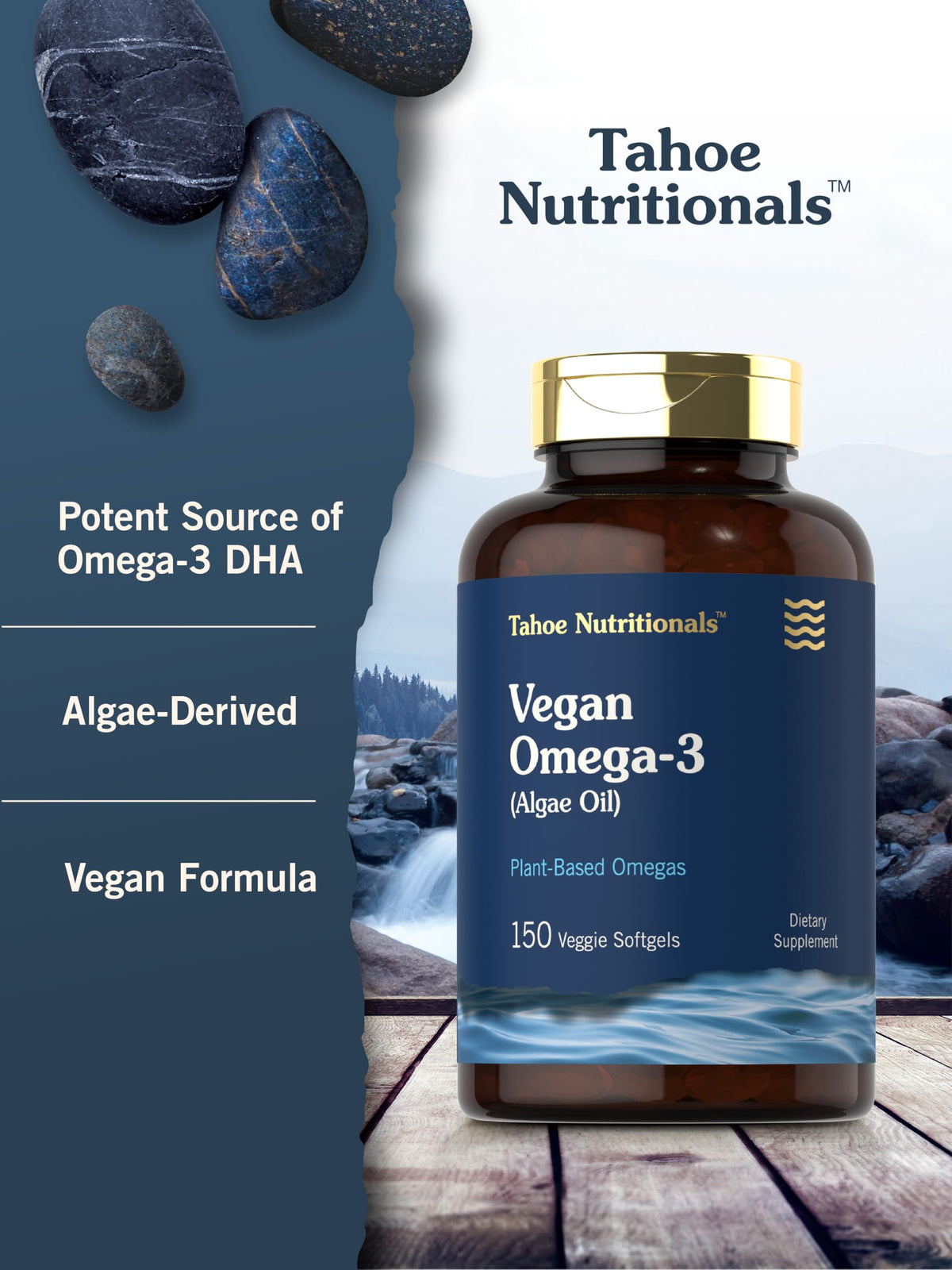 Carlyle Vegan Omega 3 gélules montrant le contenu
