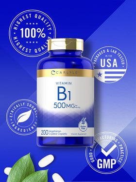 Carlyle Vitamine B1 500mg, étiquette des ingrédients