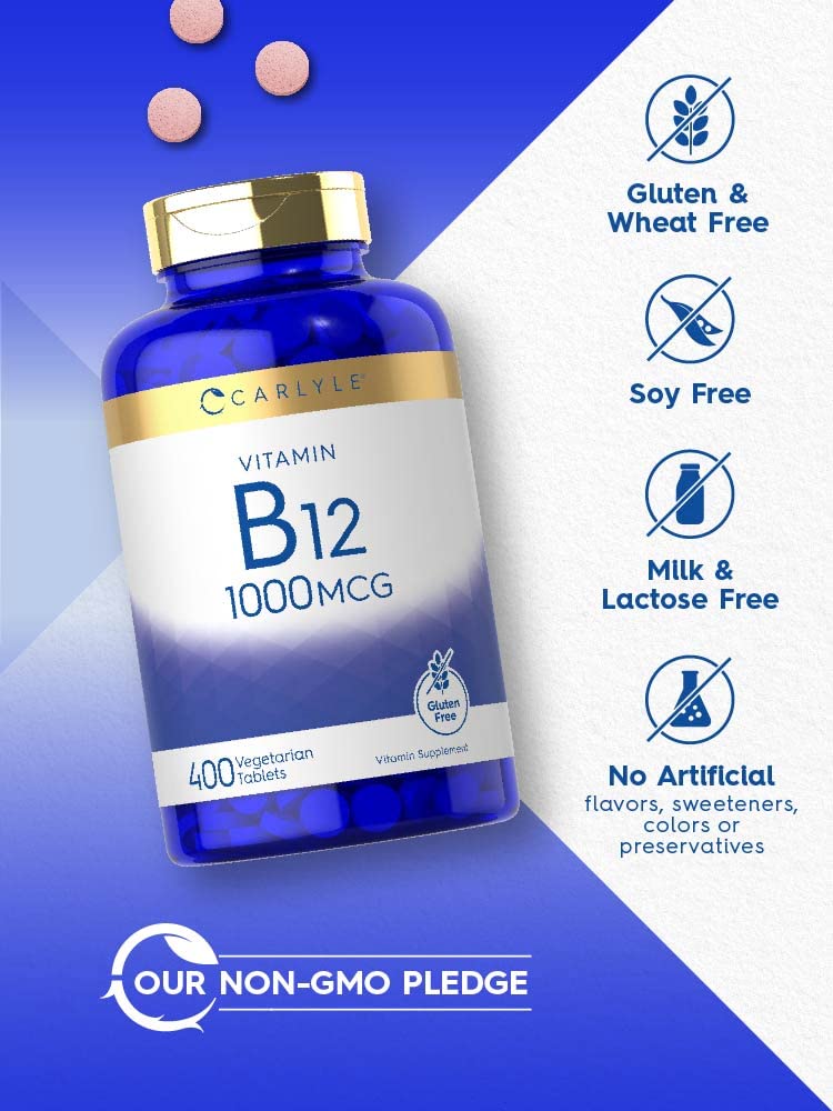 Carlyle Vitamine B12 1000 mcg, comprimés sur une table