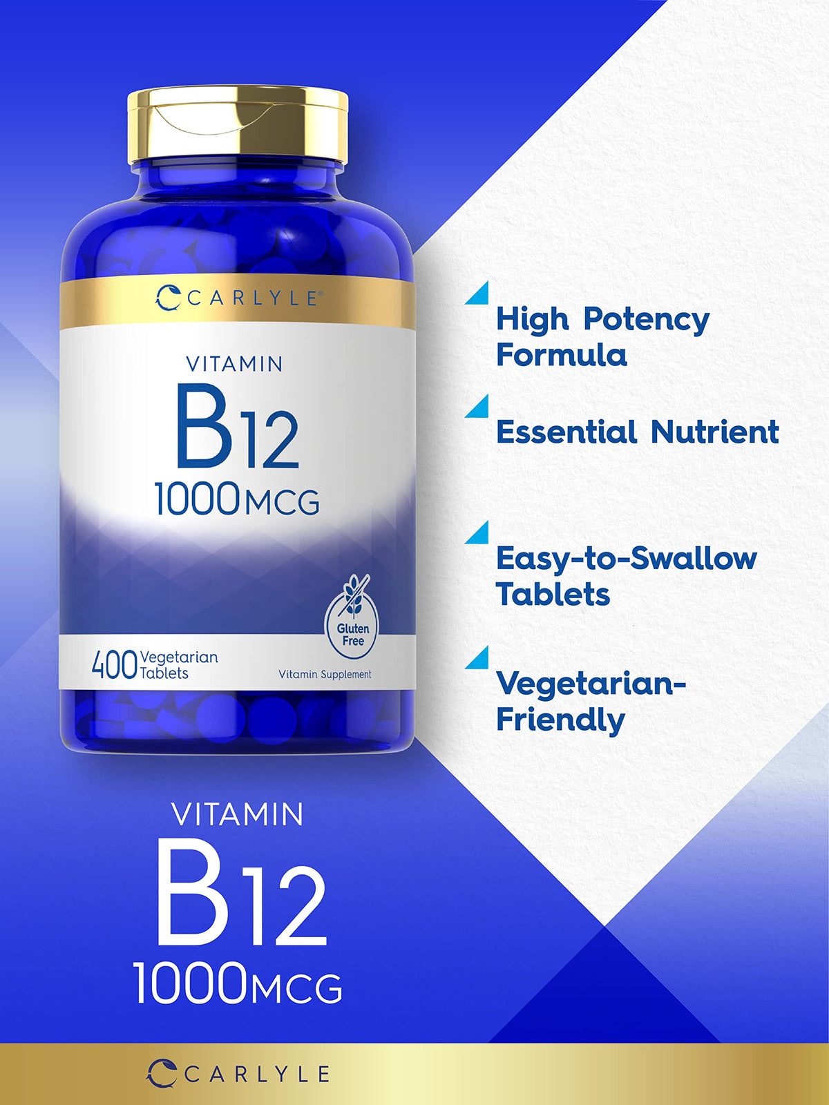 Carlyle Vitamine B12 1000 mcg comprimés, vue latérale