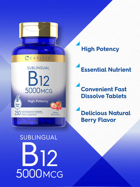Carlyle Vitamine B12, 250 comprimés dans le flacon