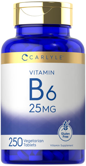 Carlyle Vitamine B6 25 mg 250 comprimés végétariens vue avant