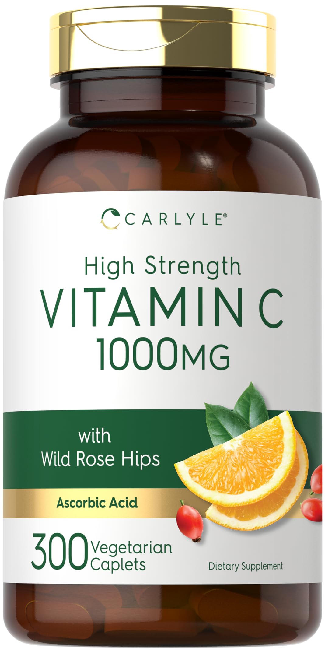 Carlyle Vitamine C 1000mg 300 comprimés végétariens, vue avant