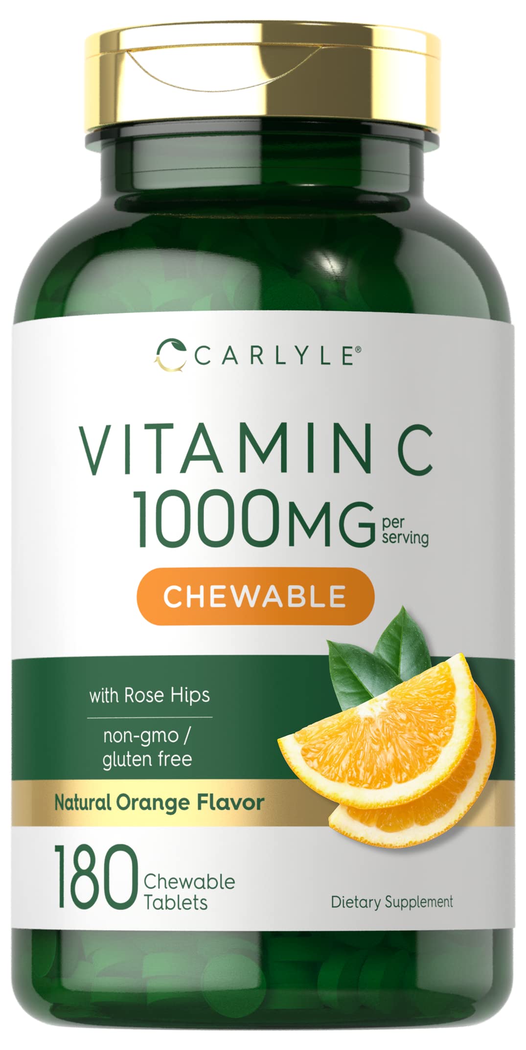 Carlyle Vitamine C Mâchable 1000mg boîte de 180 comprimés vue avant