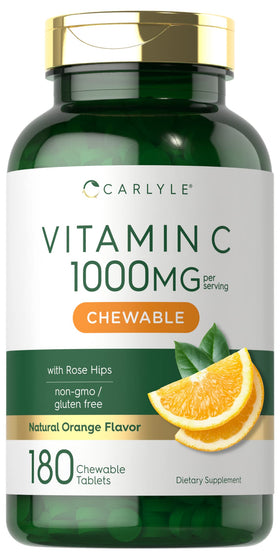 Carlyle Vitamine C Mâchable 1000mg boîte de 180 comprimés vue avant