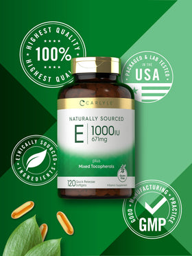 Carlyle Vitamine E 1000 IU gélules dans leur emballage