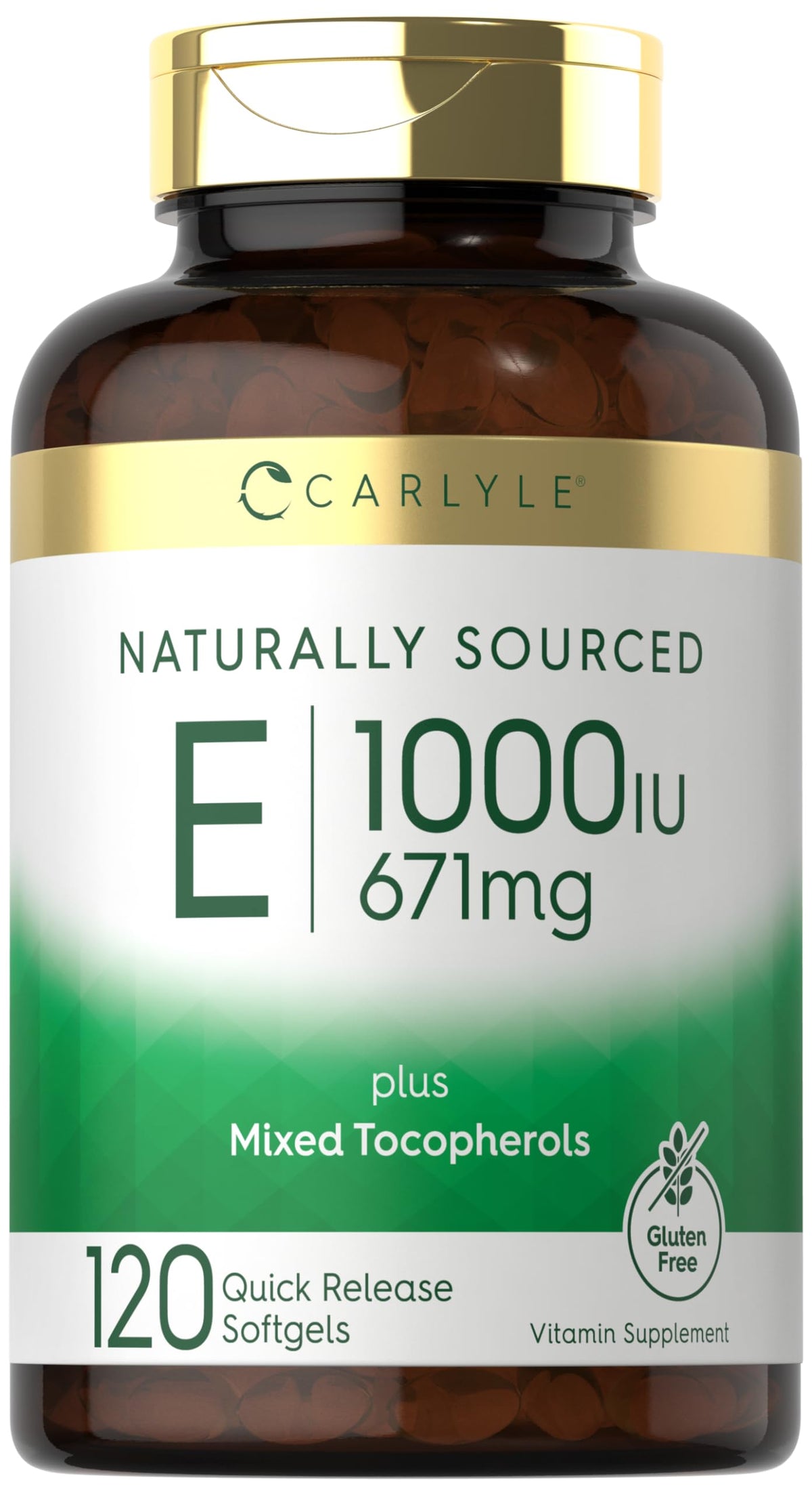 Carlyle Vitamine E 1000 IU gélules vue avant