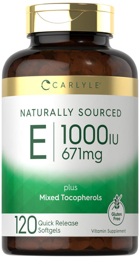Carlyle Vitamine E 1000 IU gélules vue avant