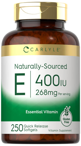Carlyle Vitamine E 400 IU 250 capsules mollusques, vue avant
