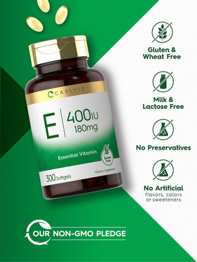 Carlyle Vitamine E capsules ouvertes montrant la taille