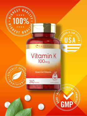 Carlyle Vitamine K1 100 mcg vue de côté