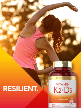 Carlyle Vitamine K2 D3 300 gélules souples, format et taille