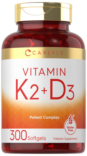 Carlyle Vitamine K2 D3 300 gélules souples, vue de face