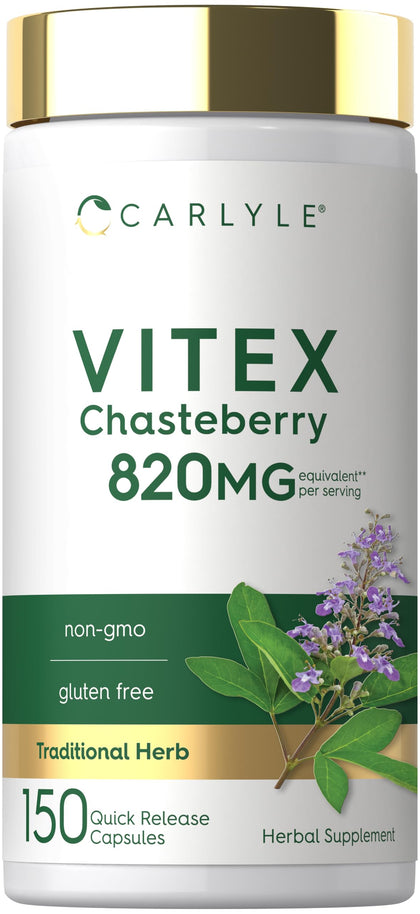 Carlyle Vitex Chasteberry Complément Alimentaire 150 Capsules vue de face