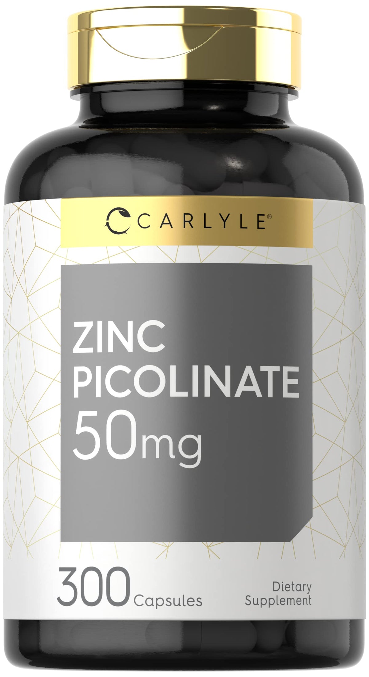 Carlyle Zinc Picolinate 50 mg capsules bouteille vue de face