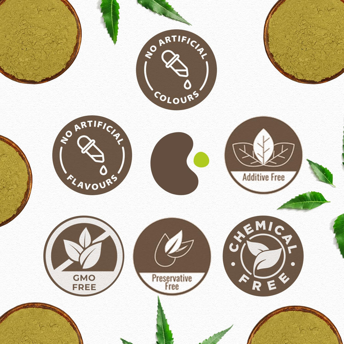 CARMEL ORGANICS Poudre de Feuilles de Neem utilisation dans un masque de visage
