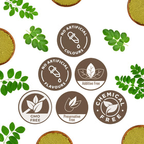 CARMEL ORGANICS Poudre de moringa ajoutée à un smoothie