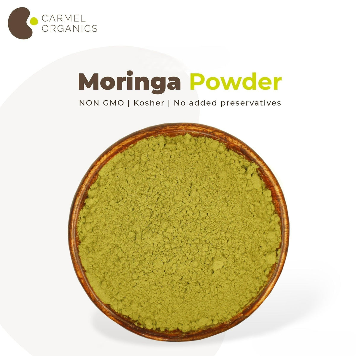 CARMEL ORGANICS Poudre de moringa vue de dos