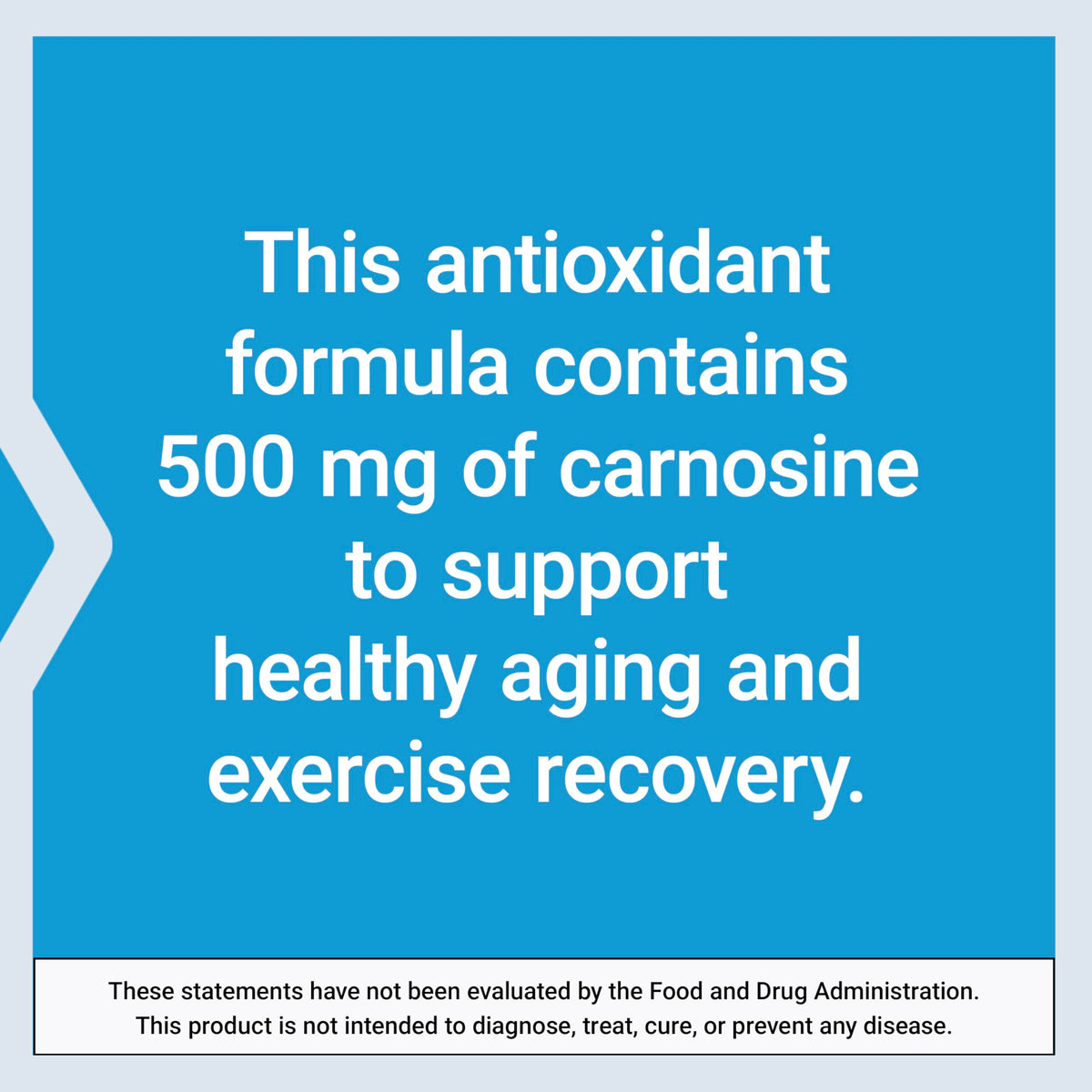 Carnosine Life Extension 500 mg, étiquette avec ingrédients