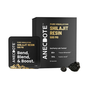 Cartes de résine de shilajit pur Himalayen ANECDOTE 500mg