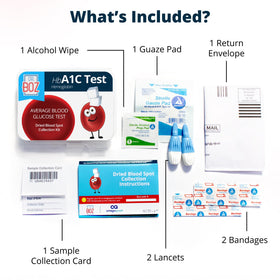 Cartouches de test fournies dans le Kit de Test A1C Dr. Boz