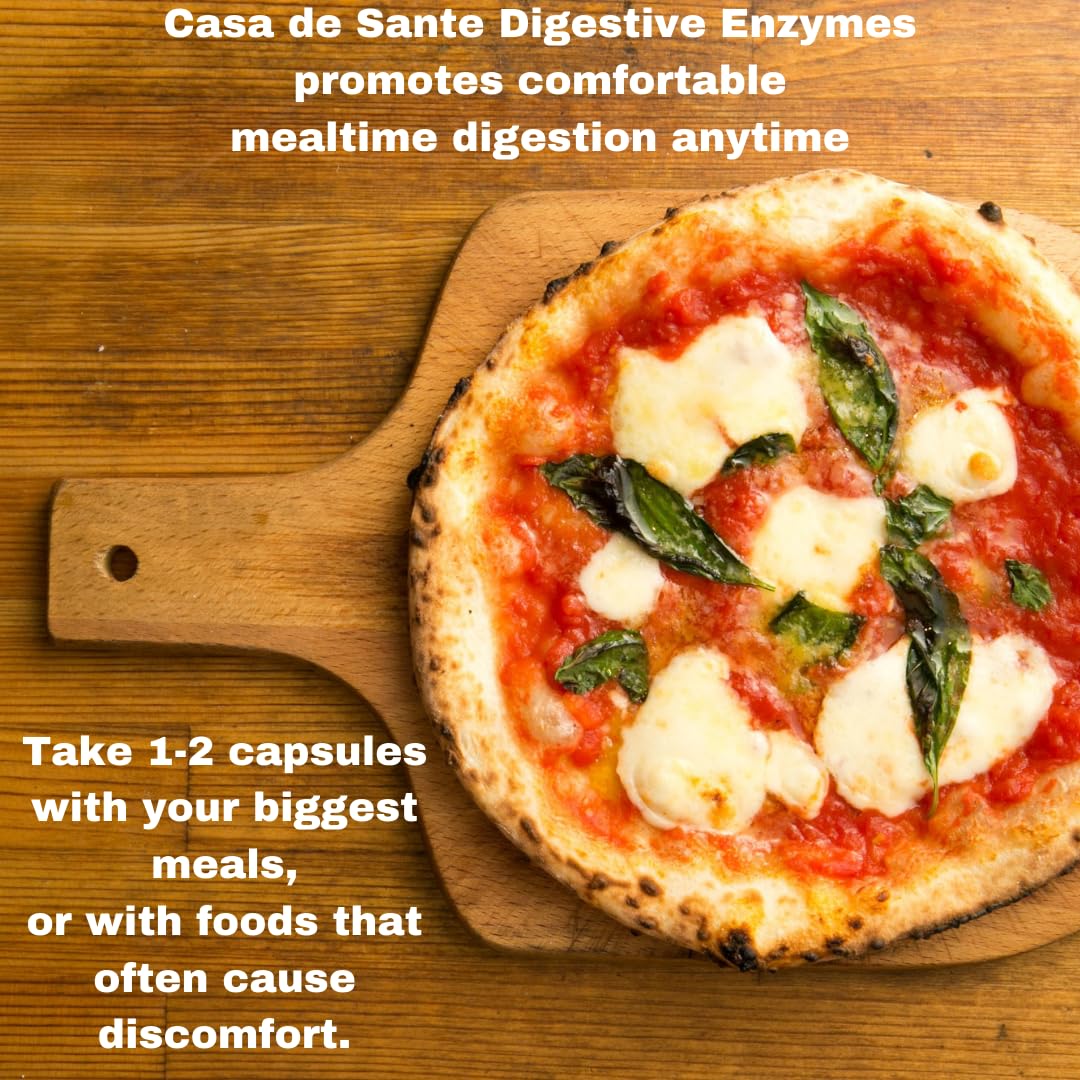 Casa de Sante Enzymes daily, capsules sur une table en bois