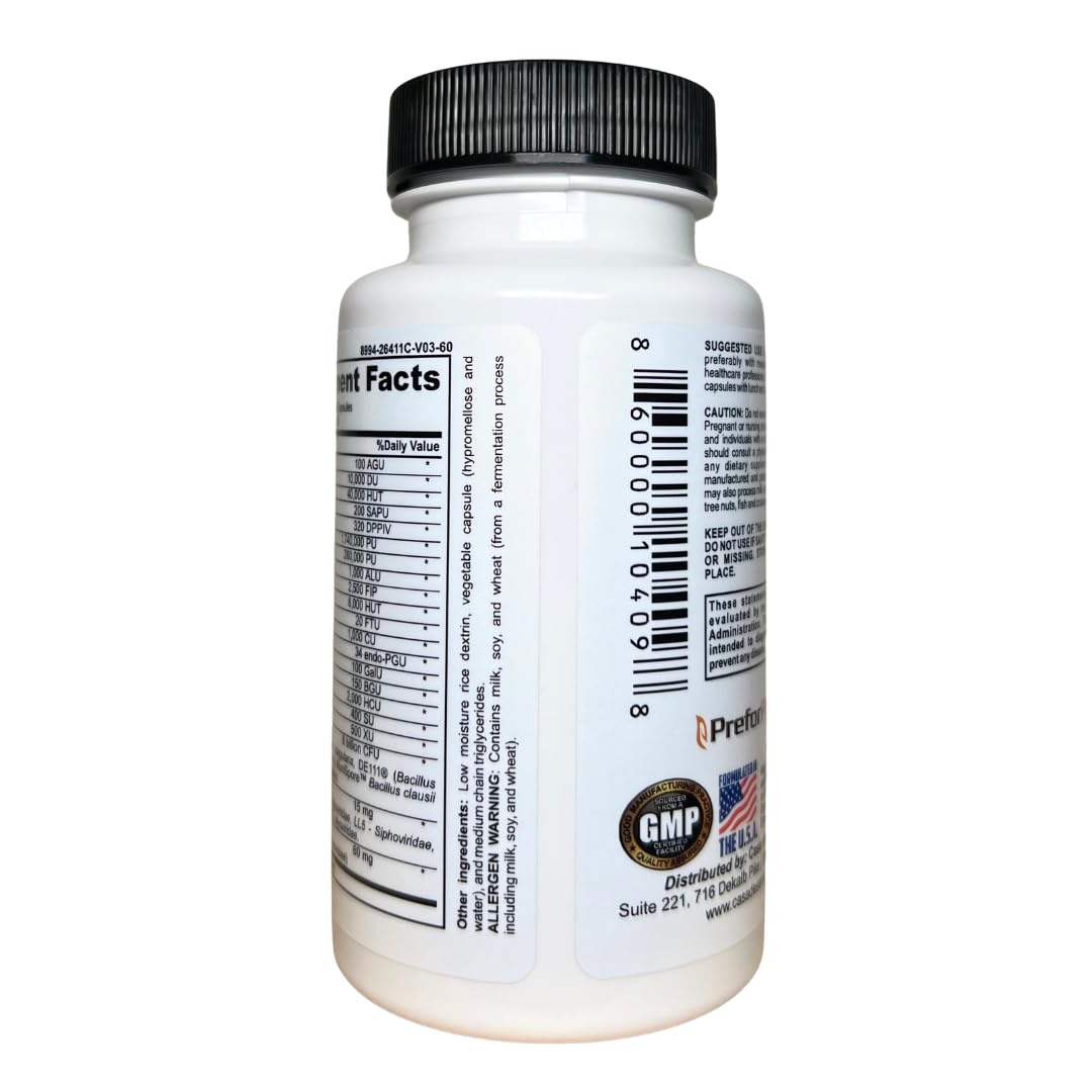 Casa de Sante Enzymes daily FODMAP ingredients list