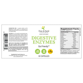 Casa de Sante Enzymes daily FODMAP, vue arrière de l'emballage