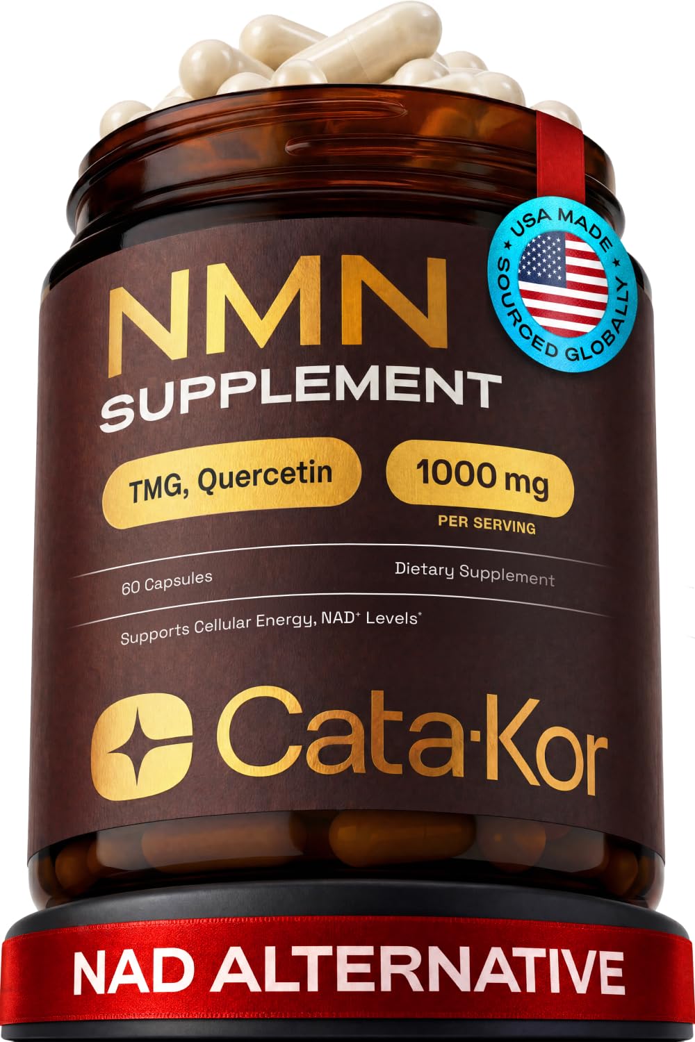 Cata-Kor Complément NMN 60 Capsules vue de face avec étiquette