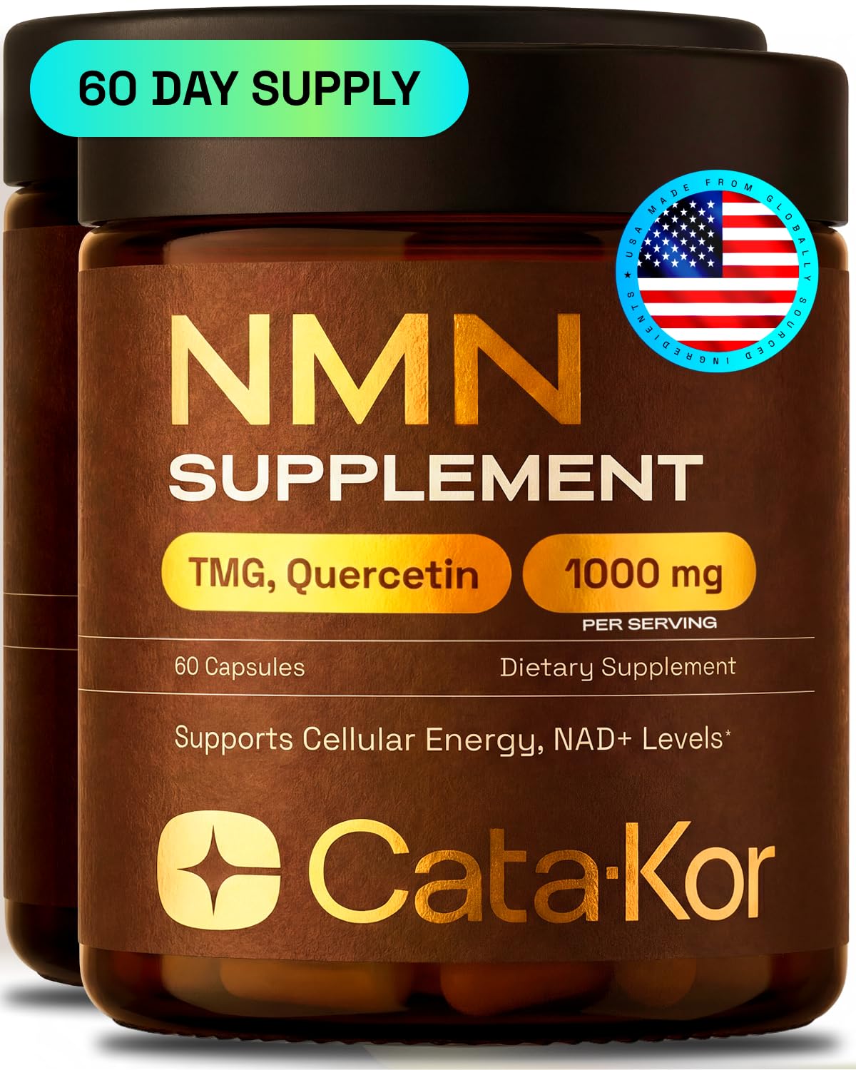 Cata-Kor complément NMN flacon avant avec étiquette