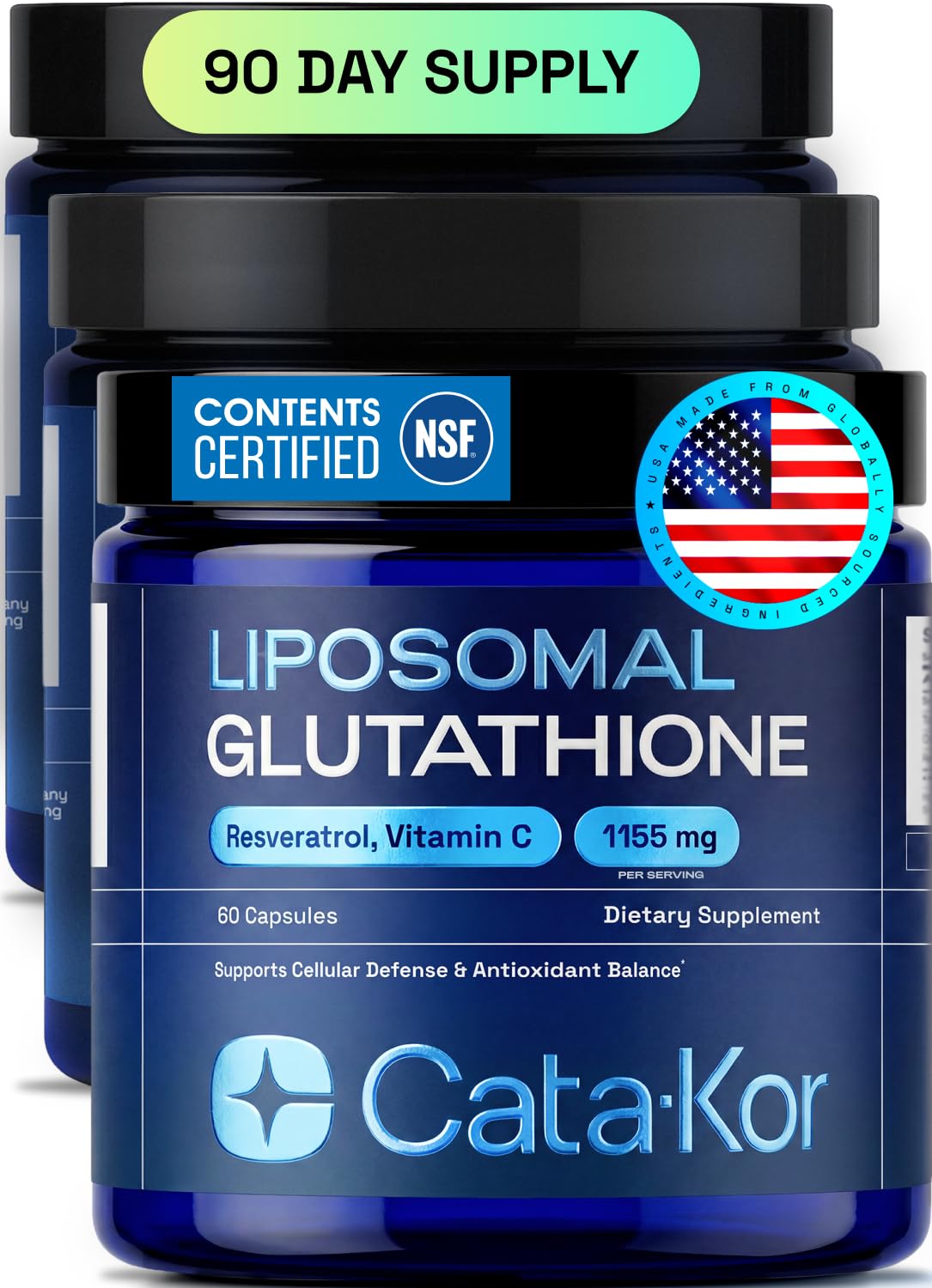 Cata-Kor Glutathione Liposomal 60 capsules vue avant