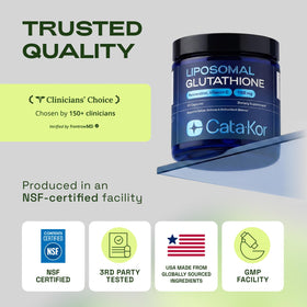 Cata-Kor Glutathione Liposomal capsules avec ingrédients