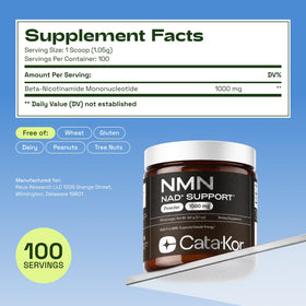 Cata-Kor NMN 1000 mg vue de dessus avec cuillère