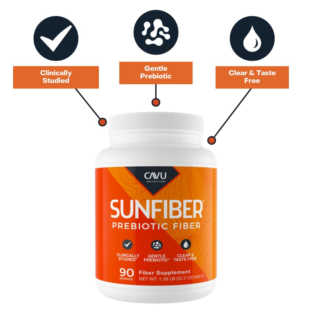 CAVU NUTRITION Sunfiber en poudre dans un verre d'eau