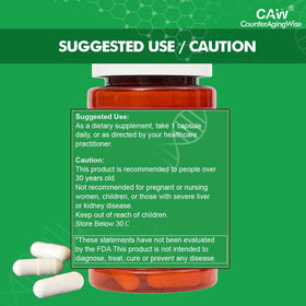 CAW Nano Cycloastragenol 25 mg capsules sur fond neutre