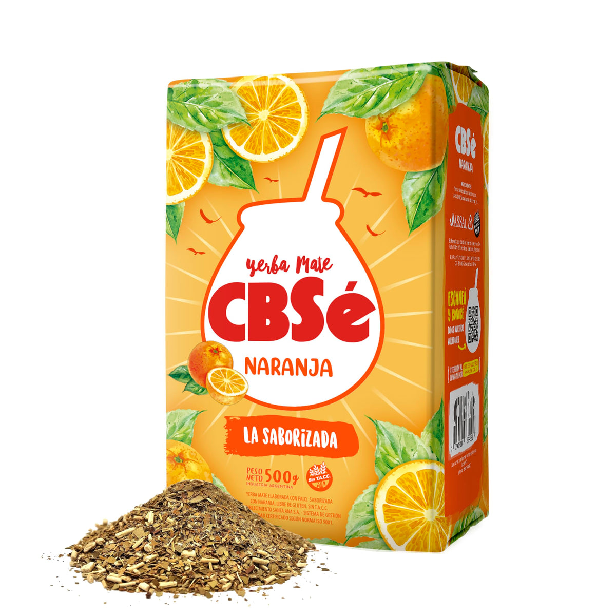CBSé Yerba Mate Saveur Orange 508g vue de face