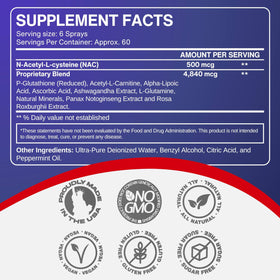 CCL SUPPLEMENTS Spray Liposomal Glutathione 120ml avec bouchon