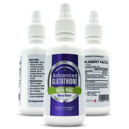 CCL SUPPLEMENTS Spray Liposomal Glutathione 120ml vue de face